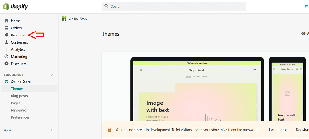 How to add products on Shopify store step 1