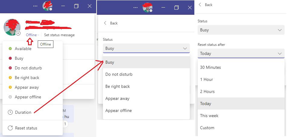 How do I stop Microsoft Teams from showing away after 5 minutes?