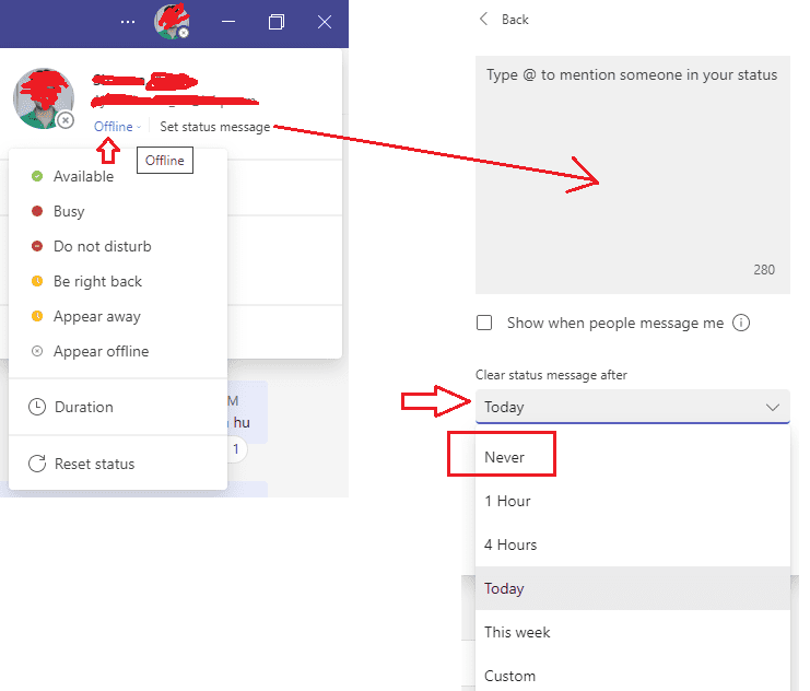 How do I stop Microsoft Teams from showing away after 5 minutes?