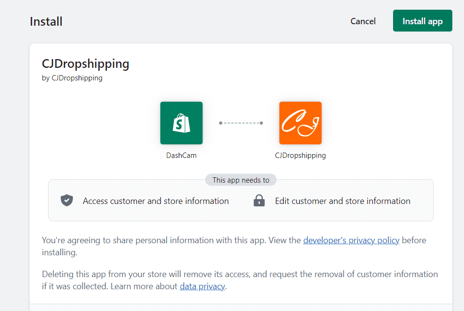 How to install CJ Dropshipping to Shopify store