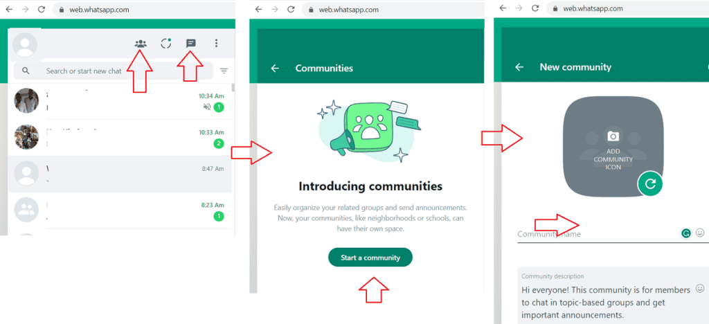 How To Create A Community In WhatsApp web on desktop