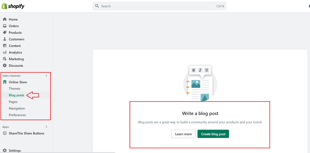 How To Start Blogging On Shopify