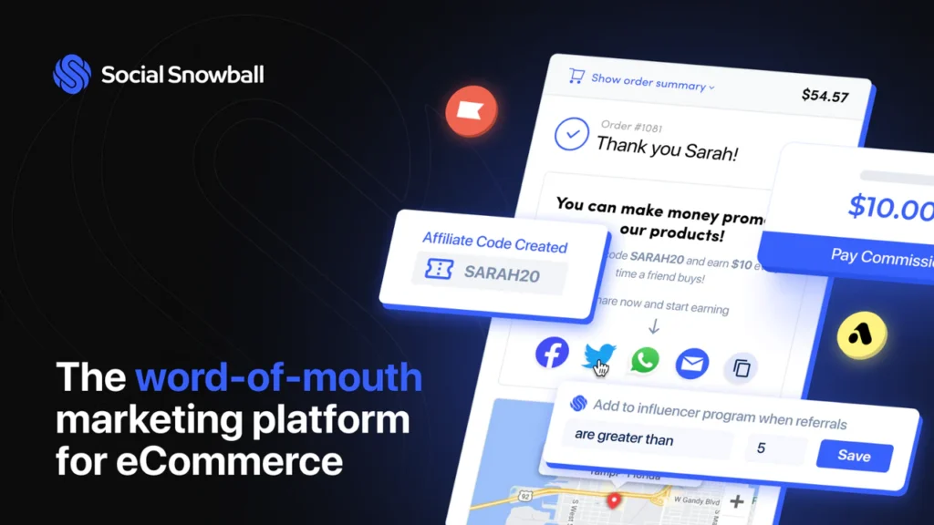 Social Snowball Shopify app for Affiliate program