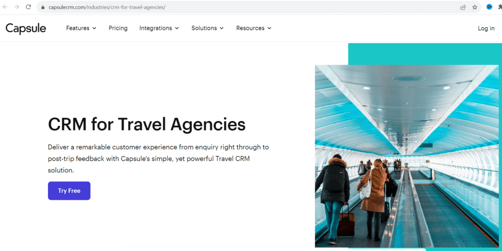 Capsule CRM for travel agency