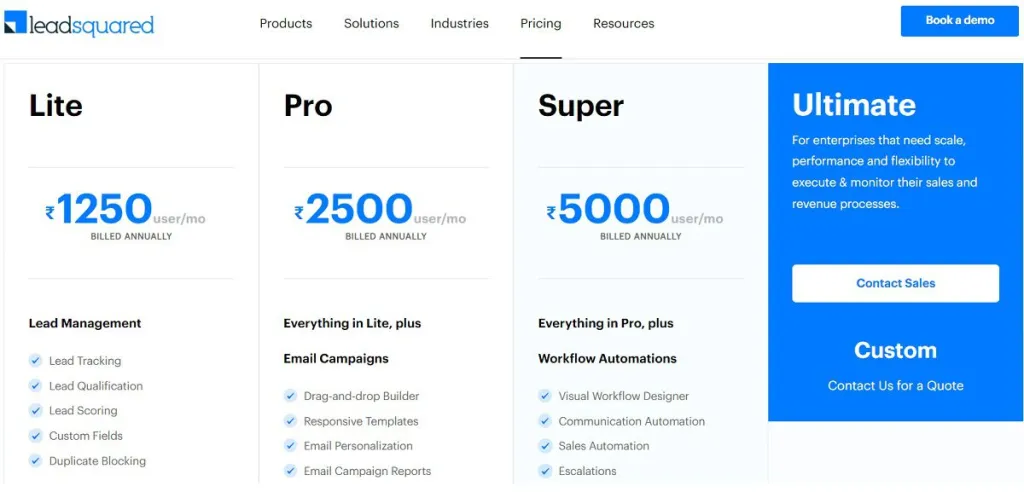 LeadSquared-CRM-for-travel-agency-pricing