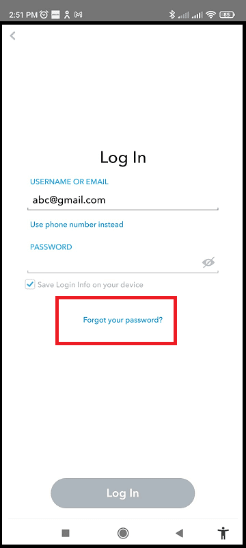 Resetting Password Via SMS