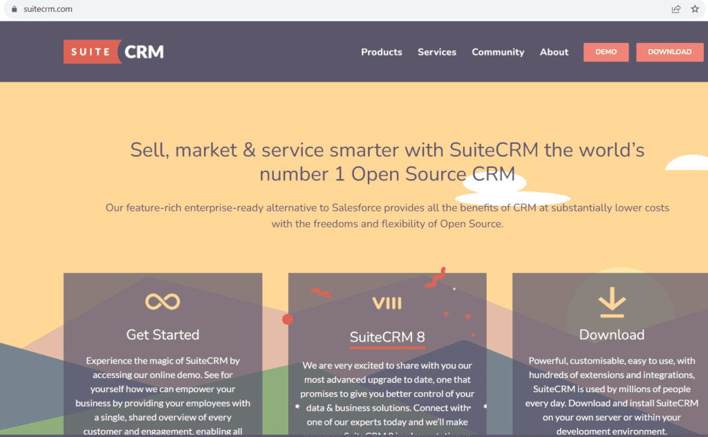 SuiteCRM CRM software for startups