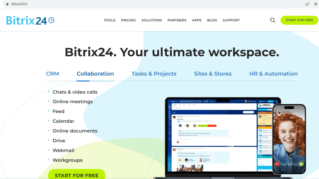 bitrix24 CRM software for startups