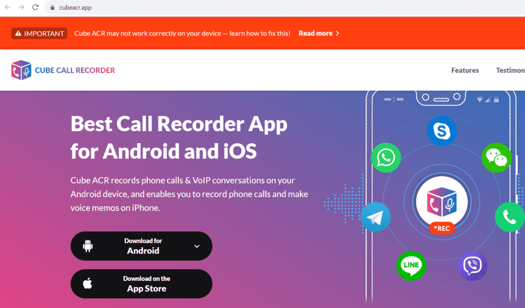 cube one of the Best Call Recording App for Android