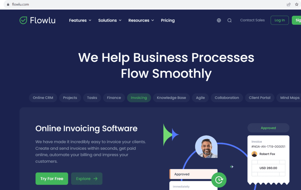 Flowlu crm software for startups