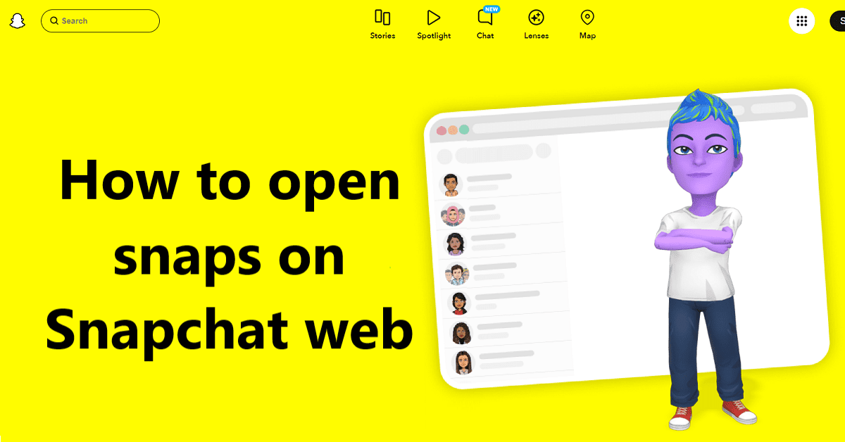 how to open snaps on snapchat web