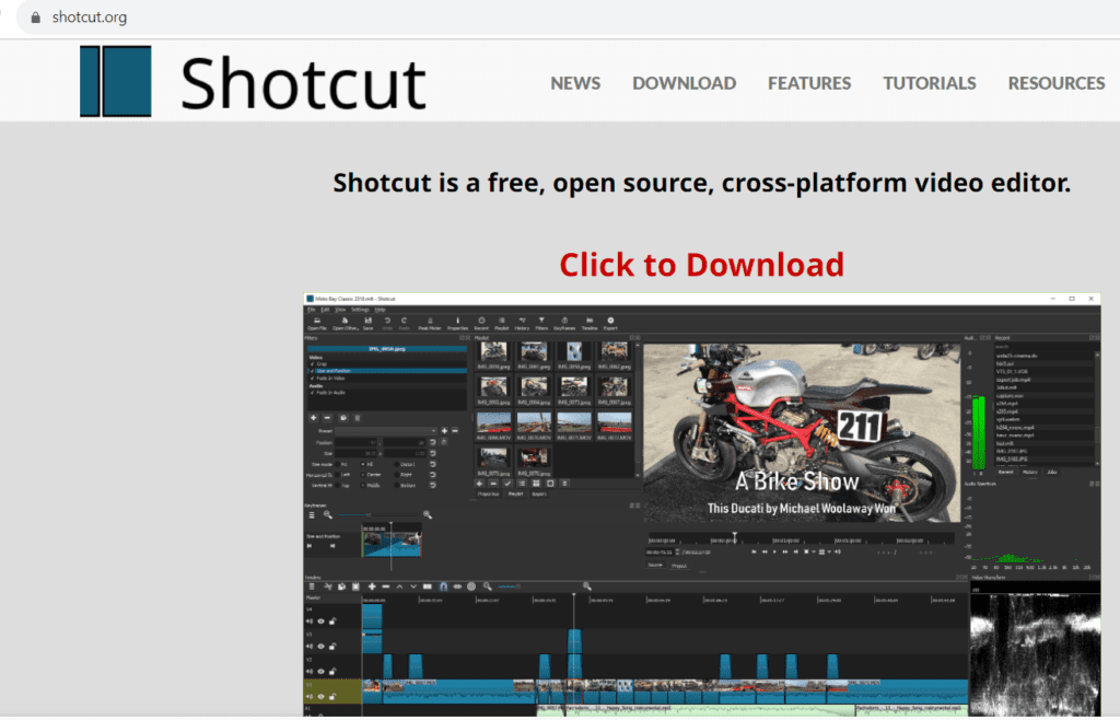 shotcut a free video editing software for pc