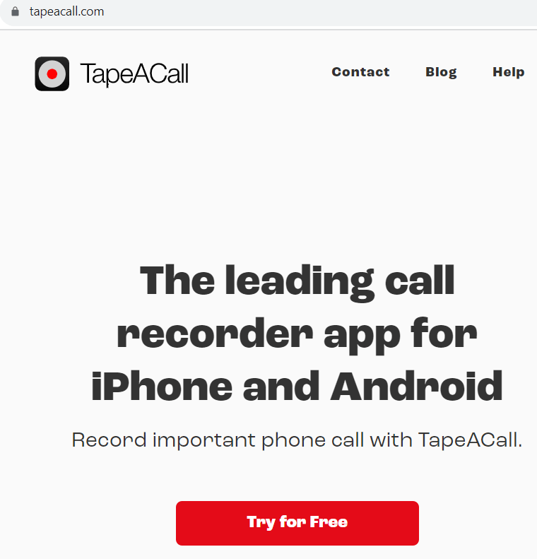 Tapacall Best Call Recording App for Android