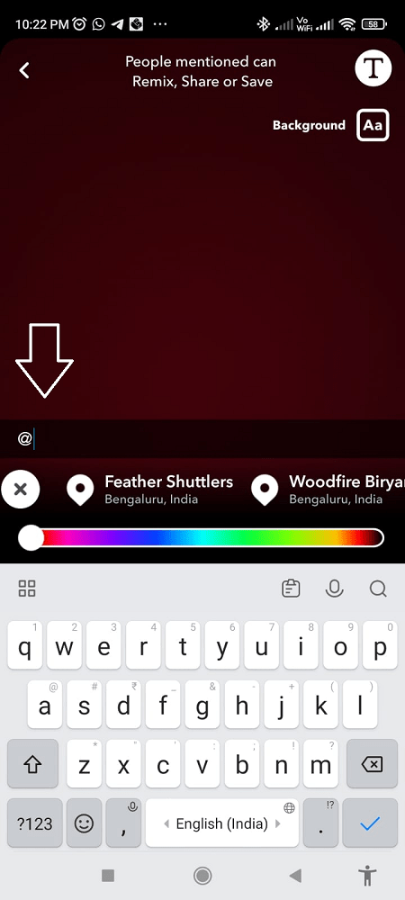 select a place in snapchat